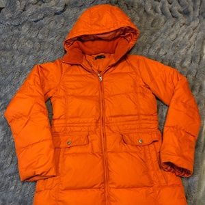 Lands’ End Orange puffer coat, Size XS (2-4)